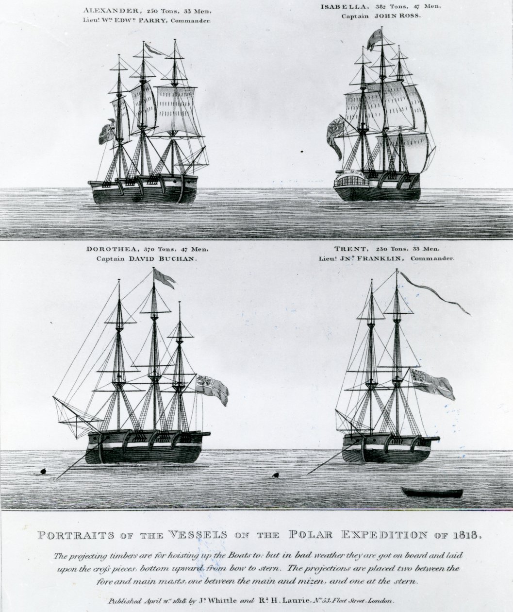Portraits of the Vessels of the Polar Expedition of 1818 by English School