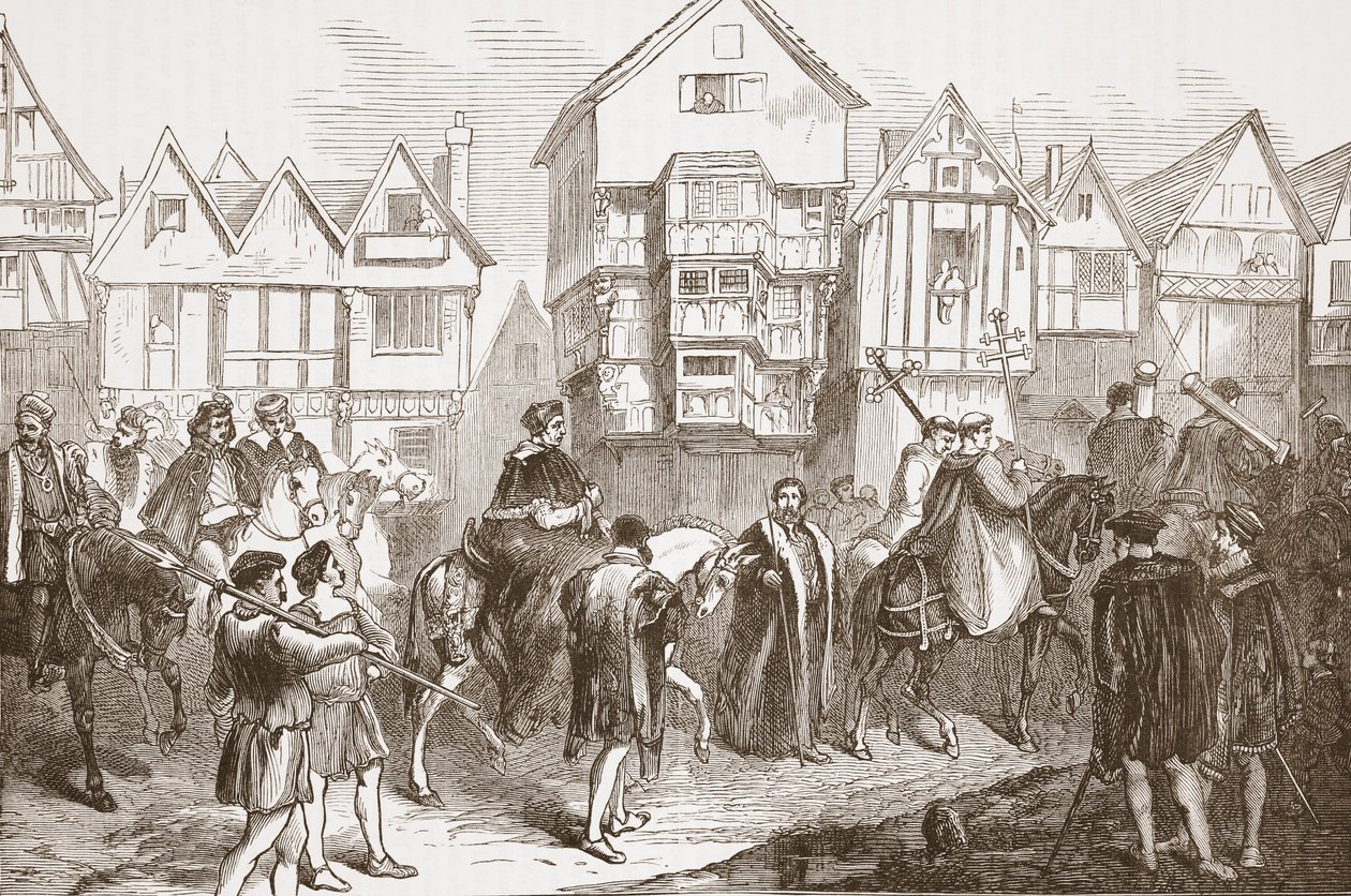 Procession of Wolsey to Westminster Hall by English School