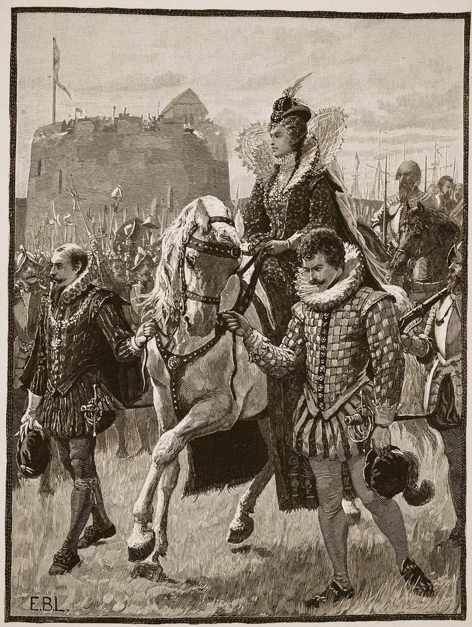 Queen Elizabeth at Tilbury, Illustration from Cassell