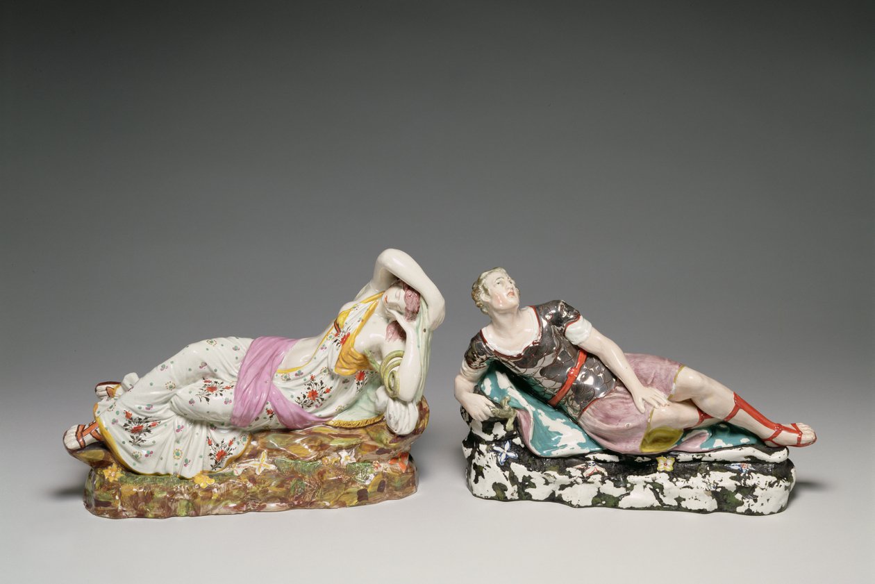 Reclining Figures of Cleopatra (69-30 BC) and Mark Antony (c.82-30 BC), Staffordshire, c.1810-20 by English School