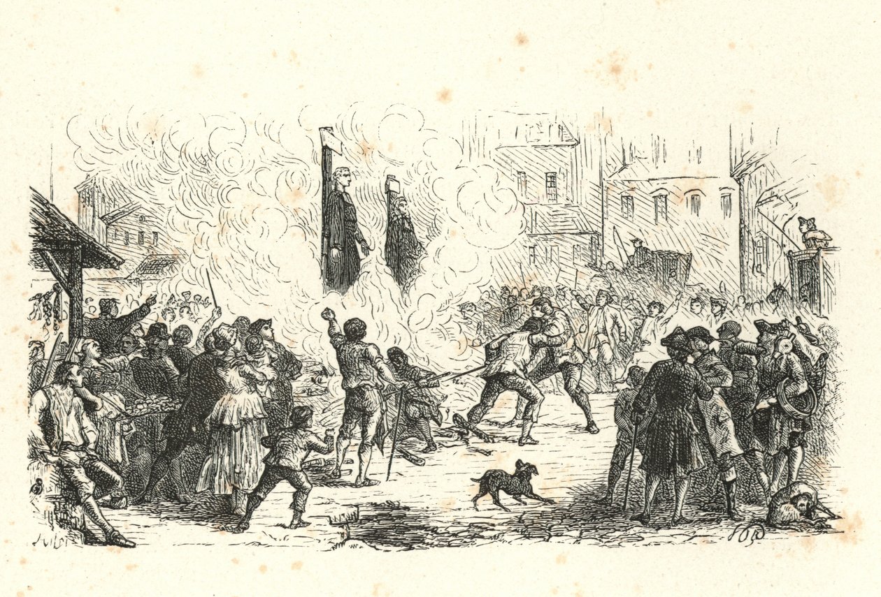 Religious Persecution; Louis XVI by English School