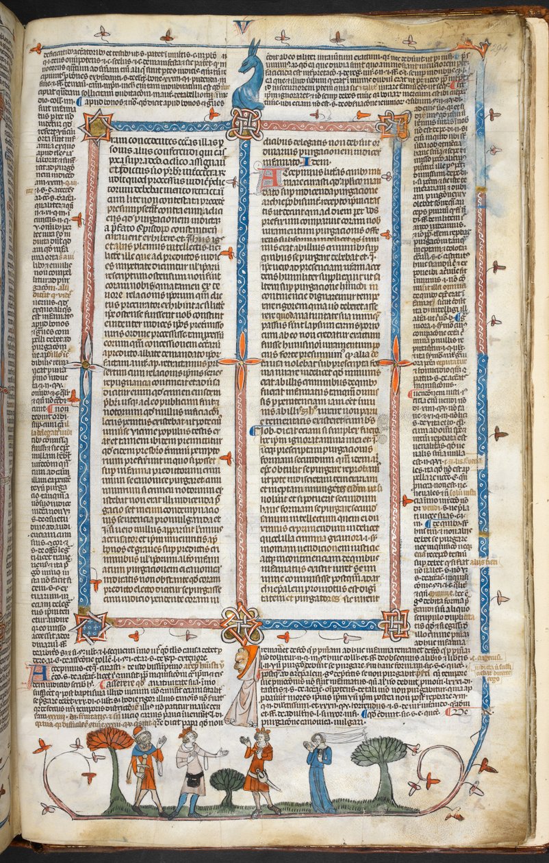 Medieval Figures and Marginal Decoration, illustration from the 