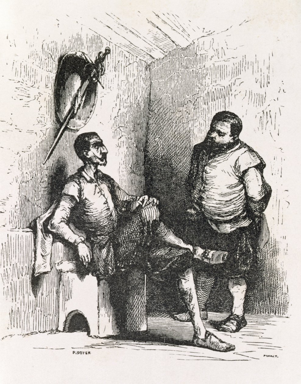 Sancho: I Should Make a Rare Landlord, Illustration from Act II, Scene I of Don Quixote in England. A Comedy, Engraved by P. Soyer by English School