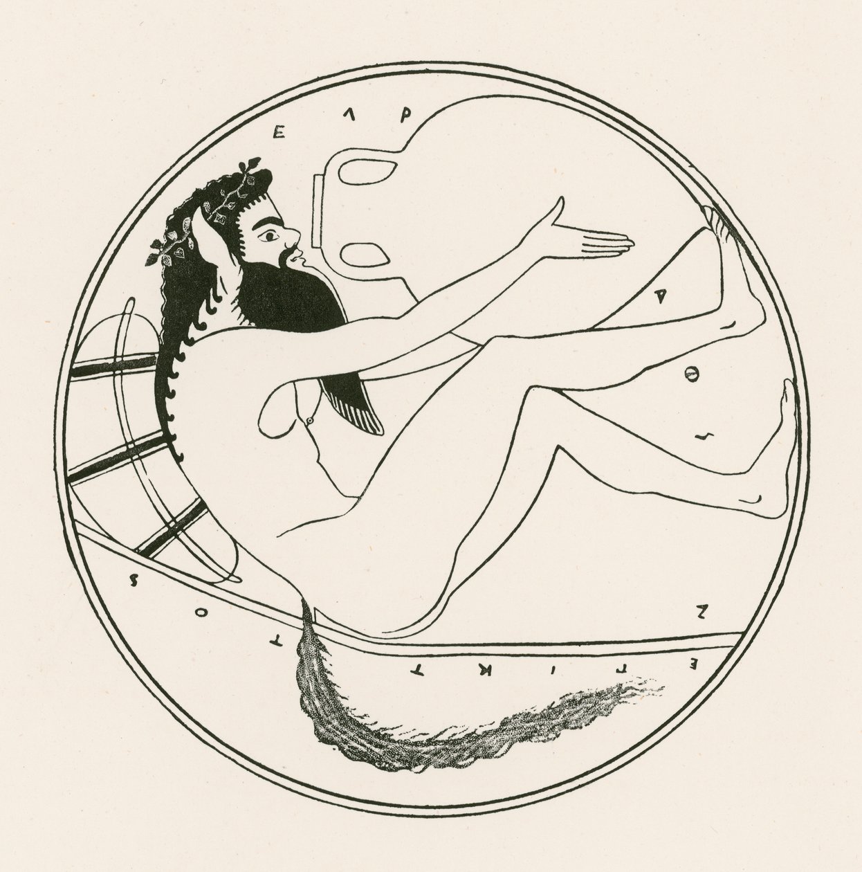 Satyr and Amphora by English School