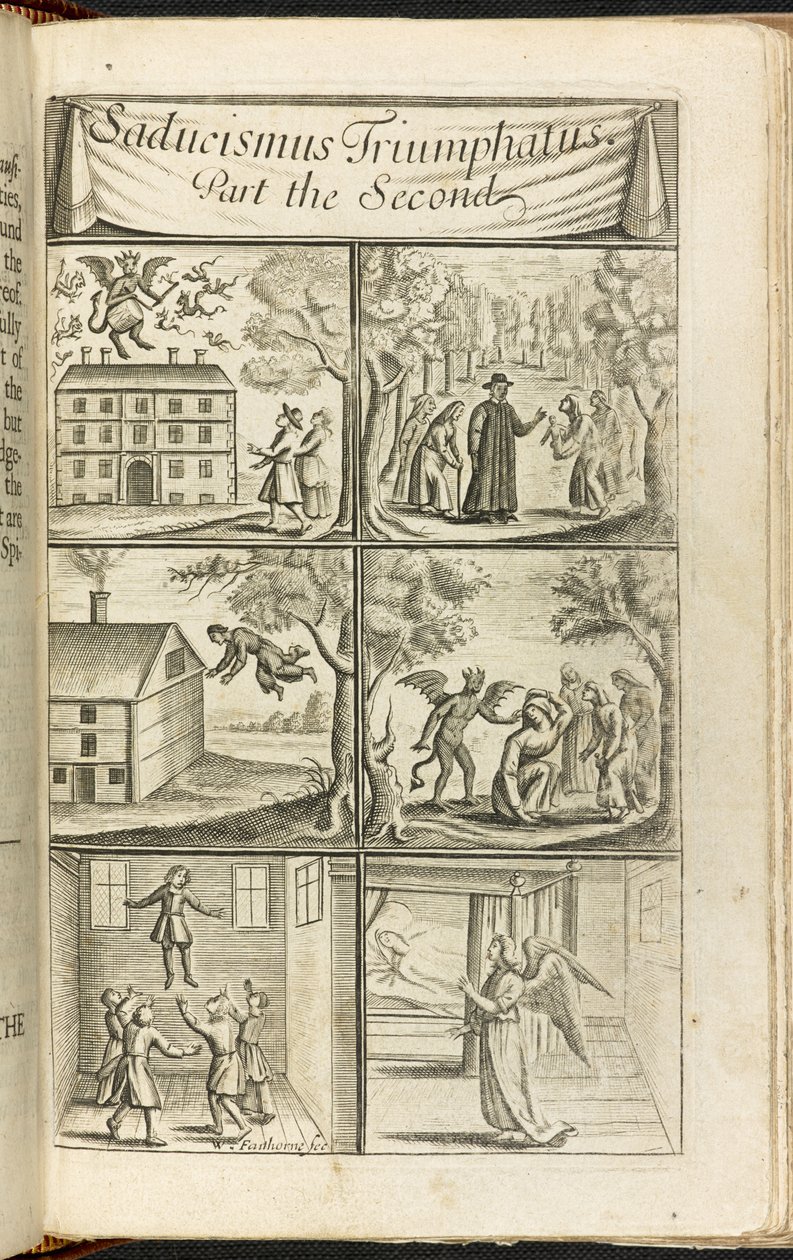 Scenes of levitation, and activities associated with witches and demons, from 