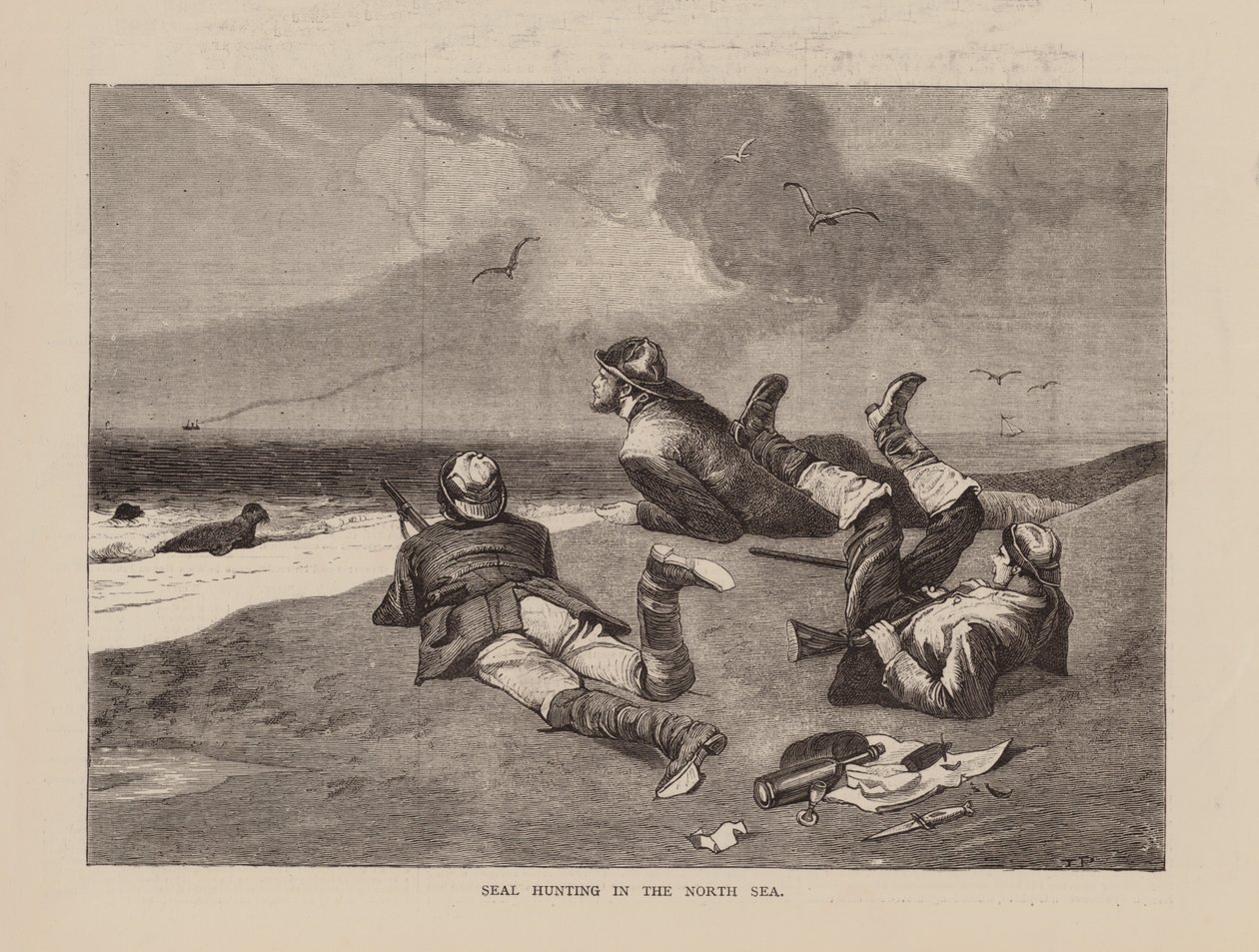 Seal Hunting in the North Sea by English School