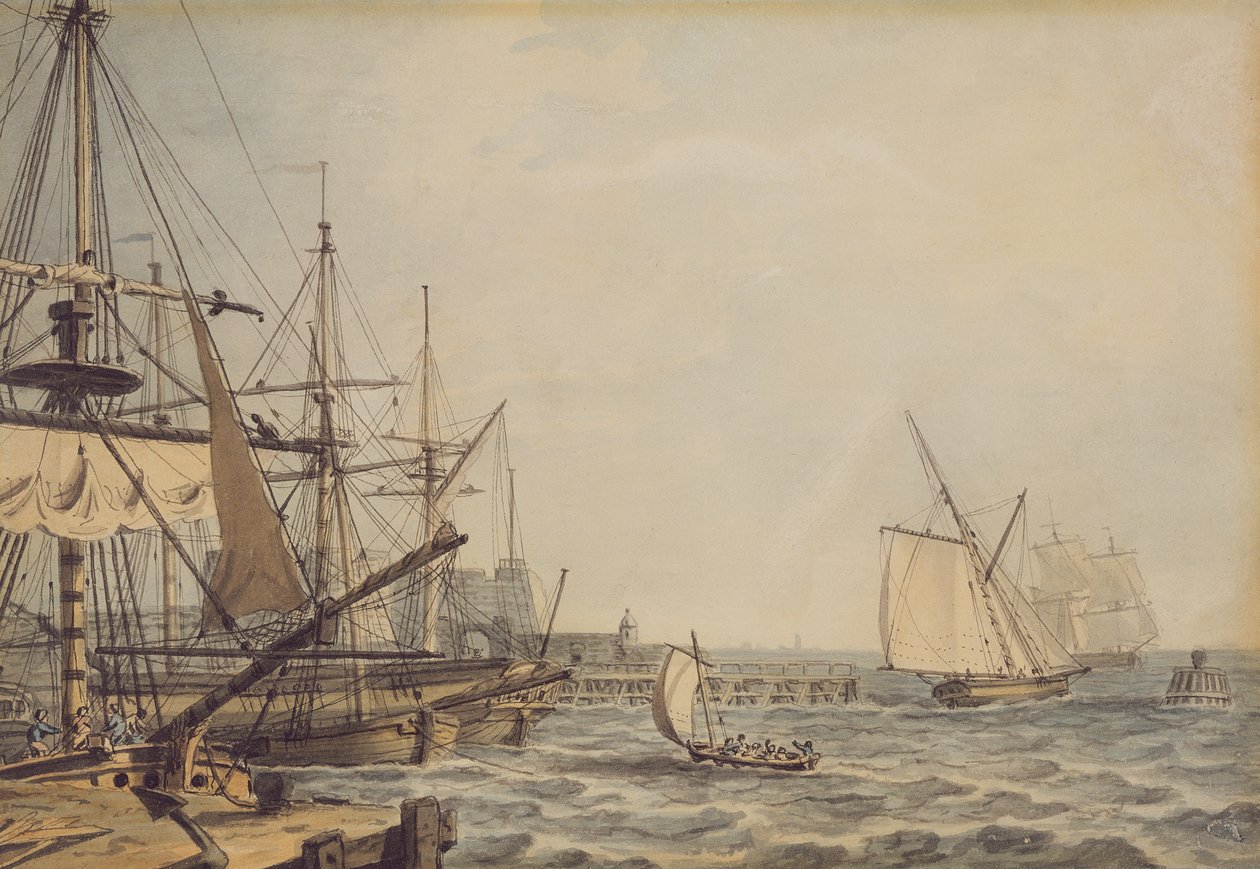 Shipping off the Mouth of the River Hull by English School