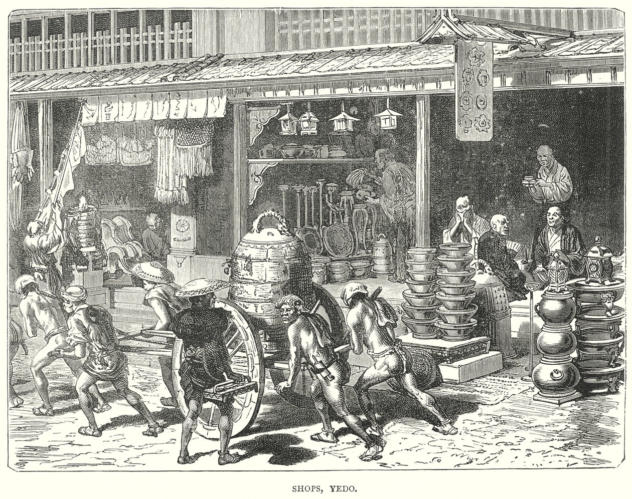 Shops, Yedo by English School