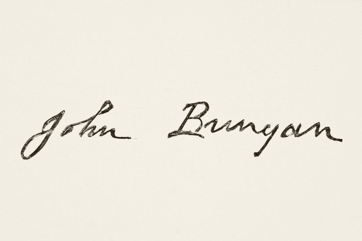 Signature of John Bunyan, from The National and Domestic History of England by William Hickman Smith Aubrey, Published London, c.1890 by English School