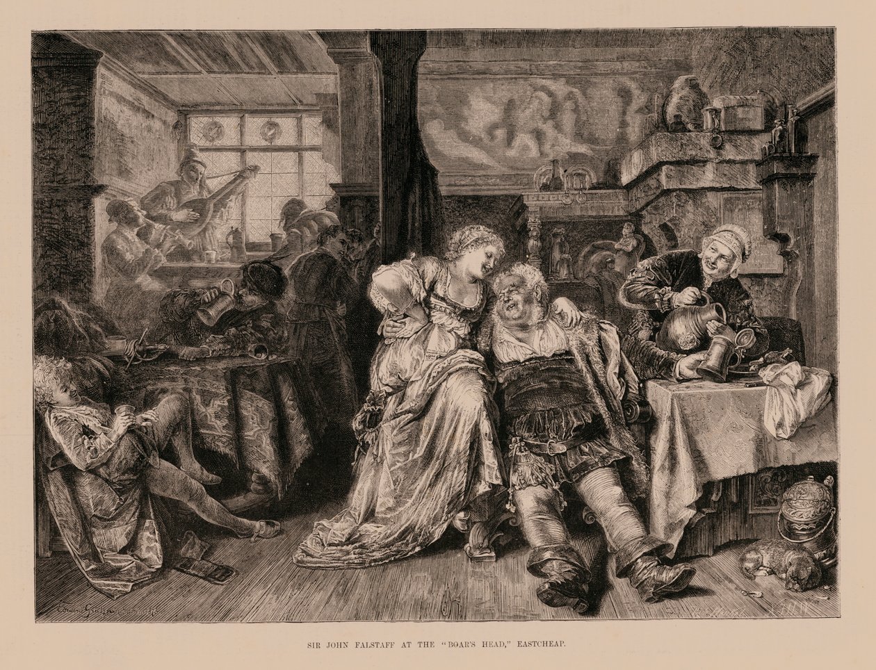 Sir John Falstaff at the "Boar