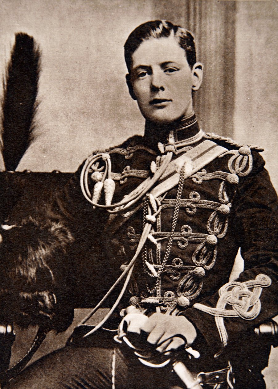 Sir Winston Churchill as a Lieutenant in the 4th Hussars in 1895