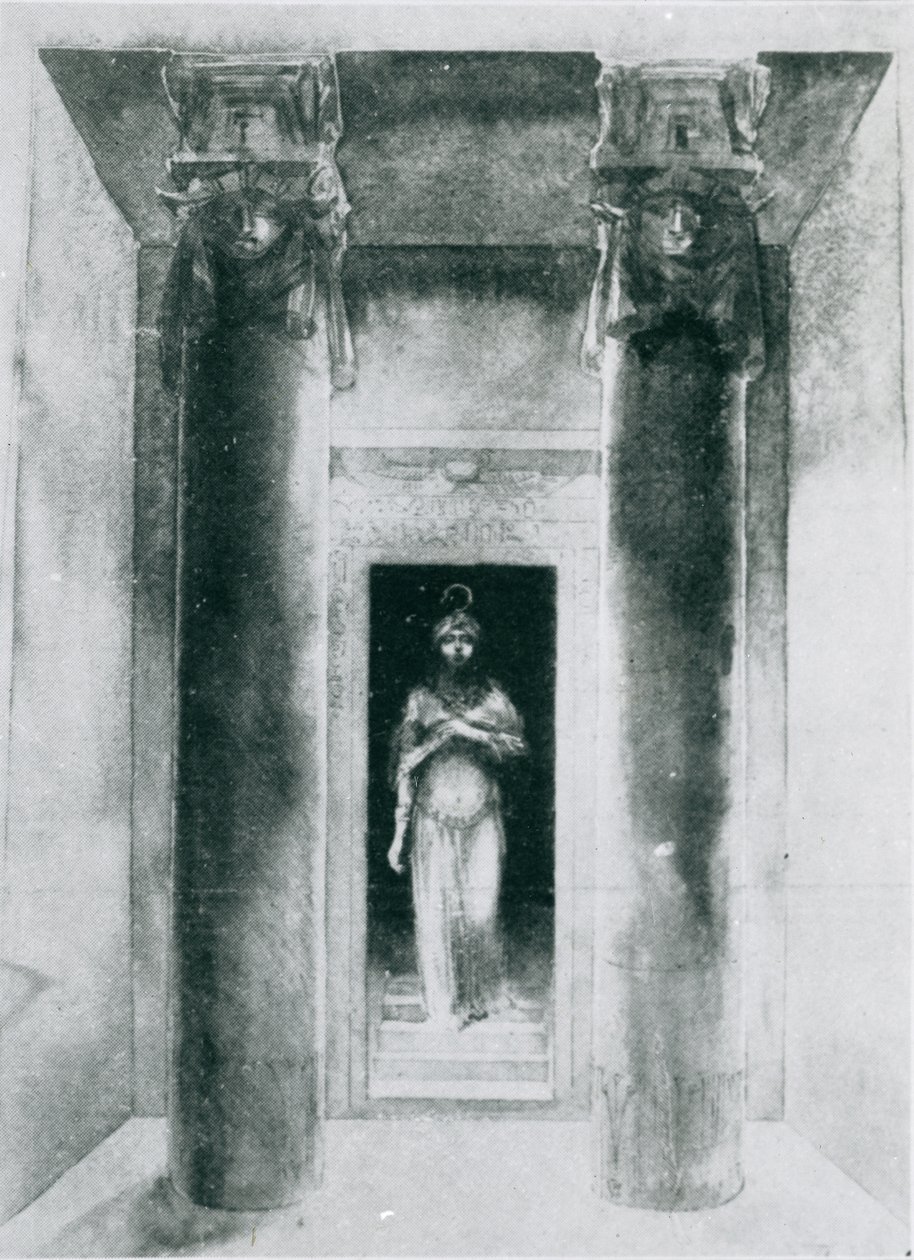 Sketch of Moina Mathers (1865-1928) in the role of the High Priestess Anari, working the Rites of Isis, Paris, 1899 by English School