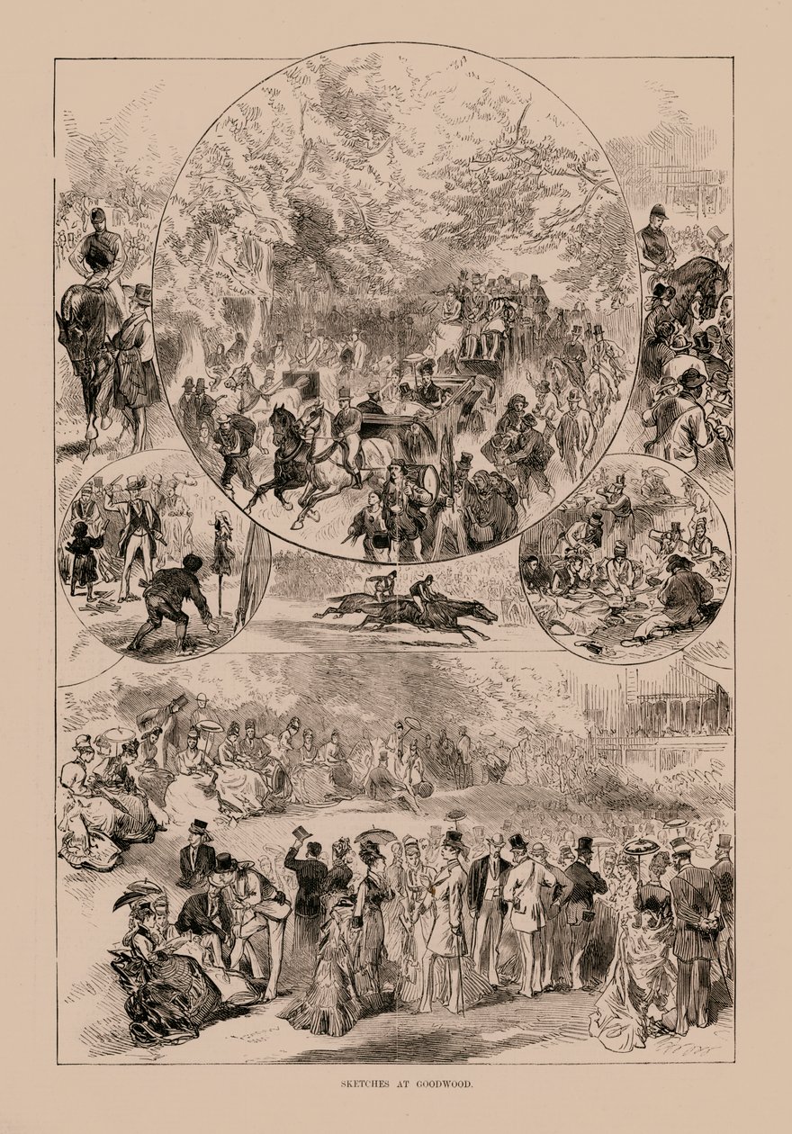 Sketches at Goodwood by English School