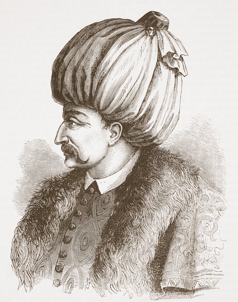 Soliman the Magnificent (from a print in the Bibliotheque Nationale) by English School