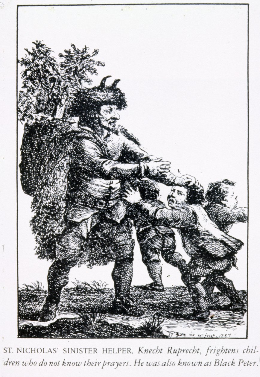 St. Nicholas Sinister Helper: Knecht Ruprecht, 1784 by English School