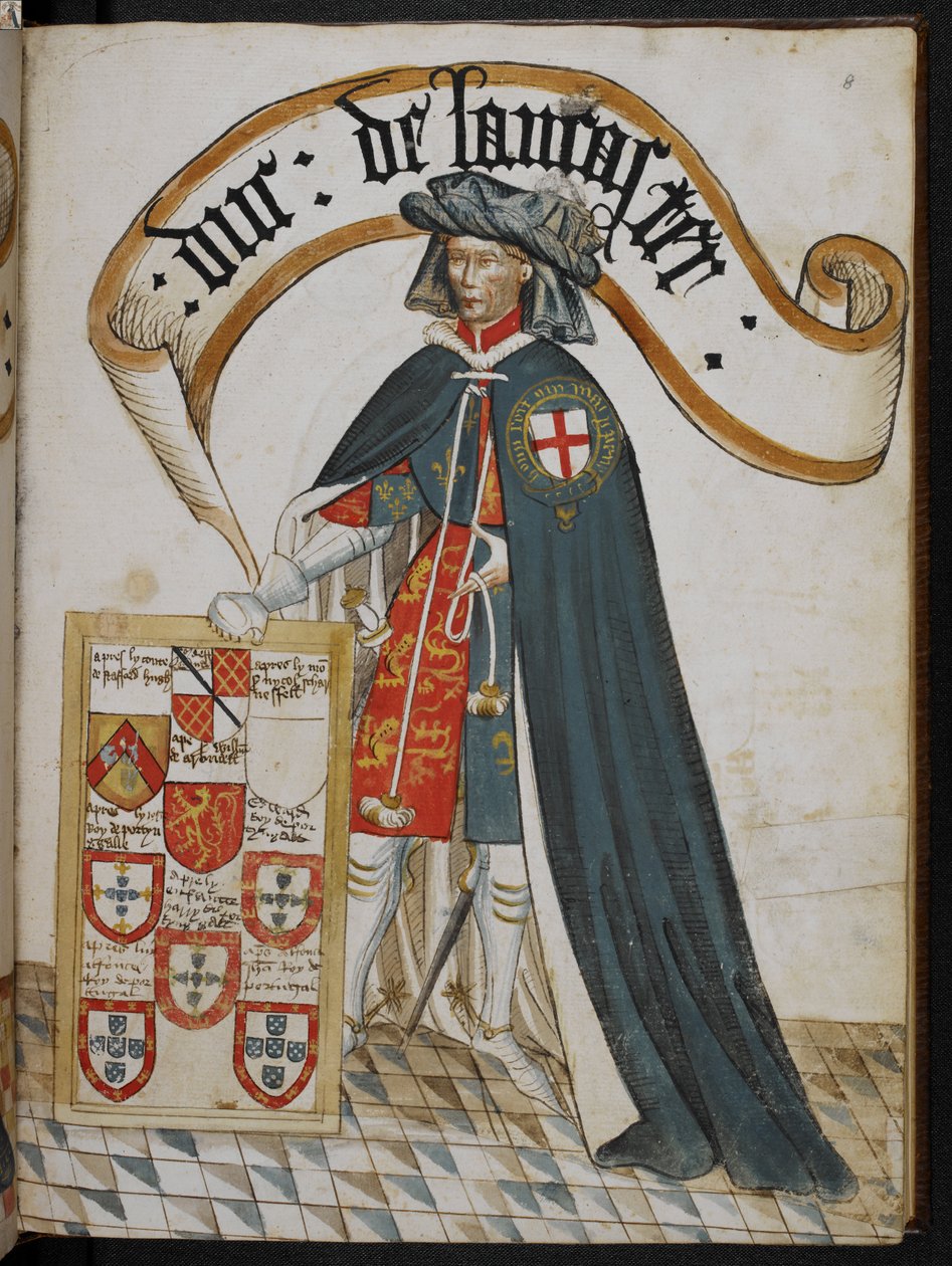 Portrait of Henry, Duke of Lancaster, a Knight Founder of the Order of the Garter, illustration from 