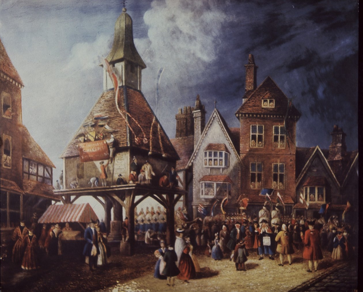 Shakespeare Jubilee in 1769 at the High Cross, Stratford-on-Avon by English School