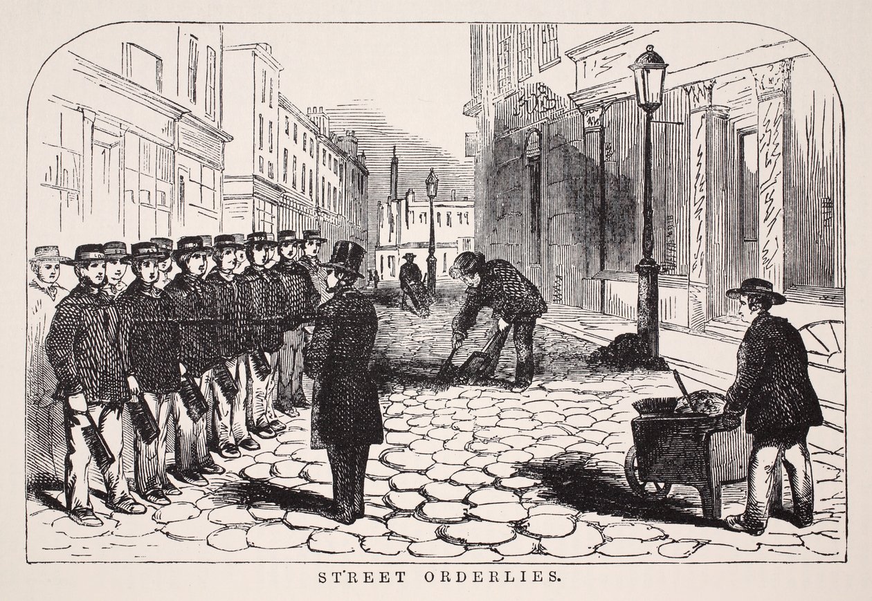 Street Orderlies, illustration from London Labour and London Poor by Henry Mayhew, pub. 1862 by English School