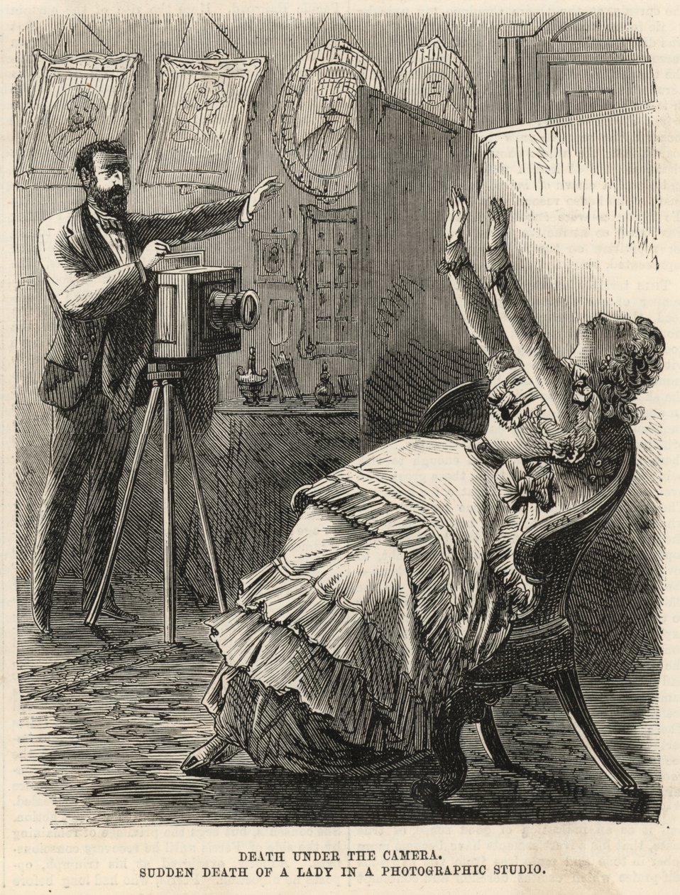Sudden Death of a Lady in a Photographic Studio by English School