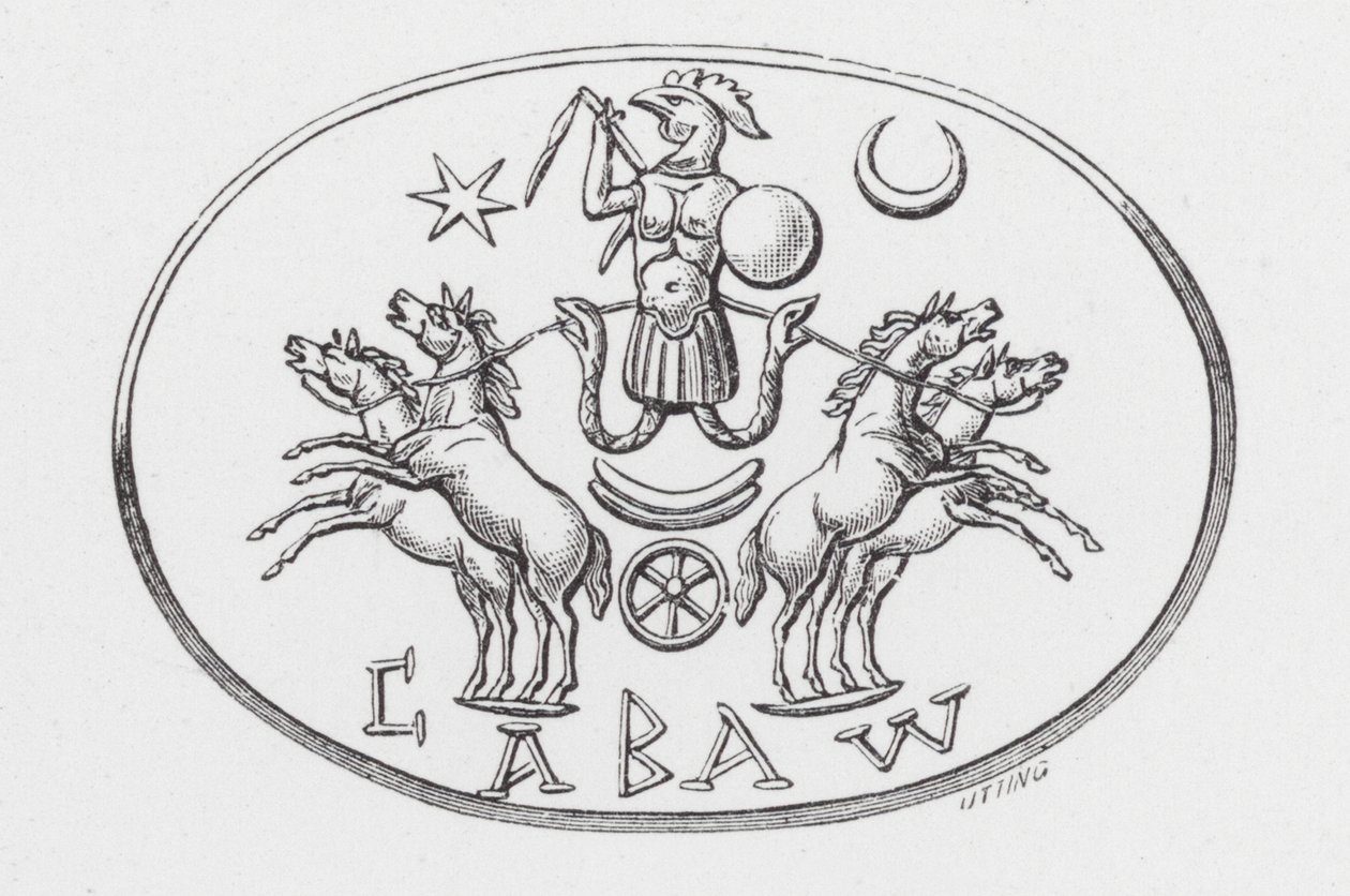 The Abraxas-god in the Car of Phoebus by English School