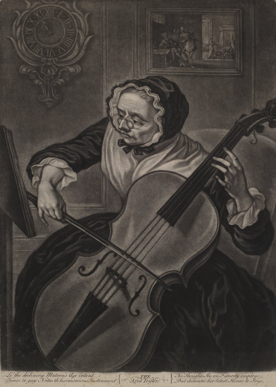 The Aged Trifler, c.1750 by English School