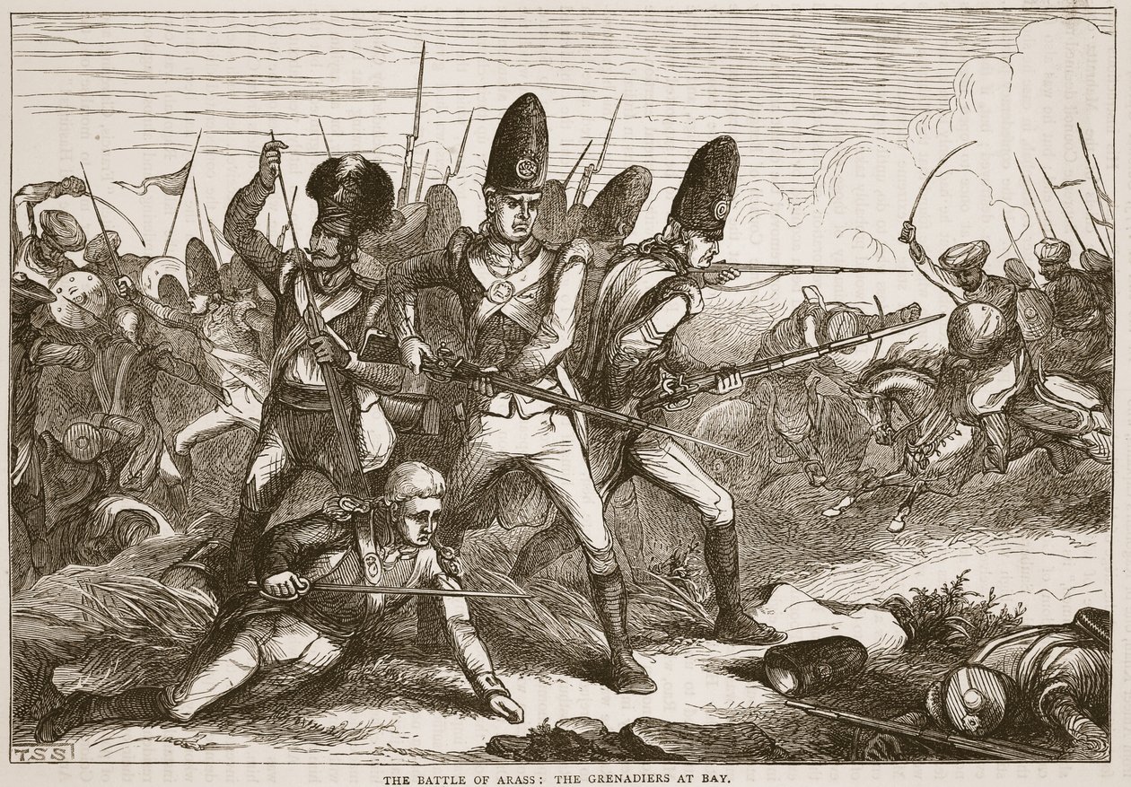 The Battle of Arass: The Grenadiers at Bay, Illustration from Cassell