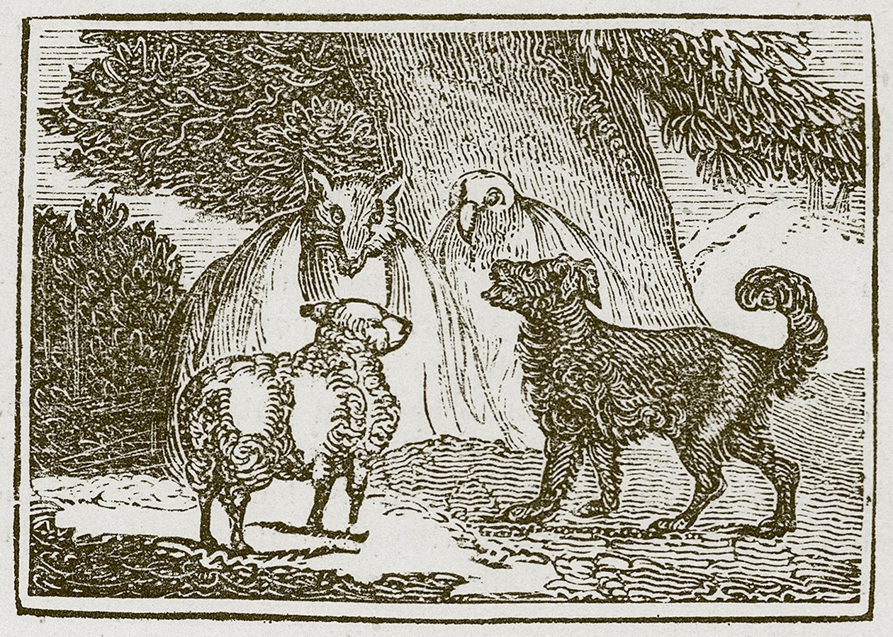 The Dog and the Sheep by English School