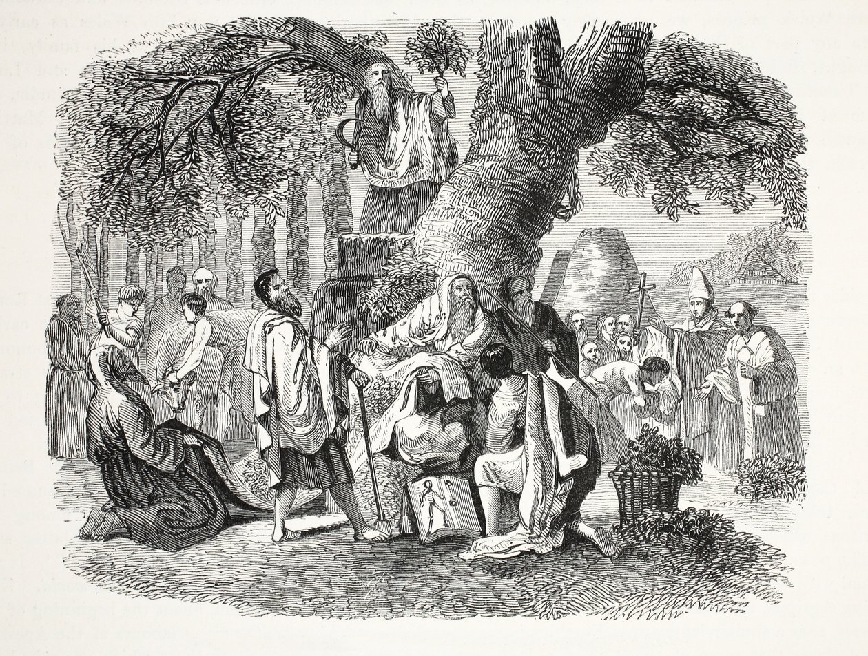 The Druids, or the Conversion of the Britons to Christianity by Bran and his Disciples by English School