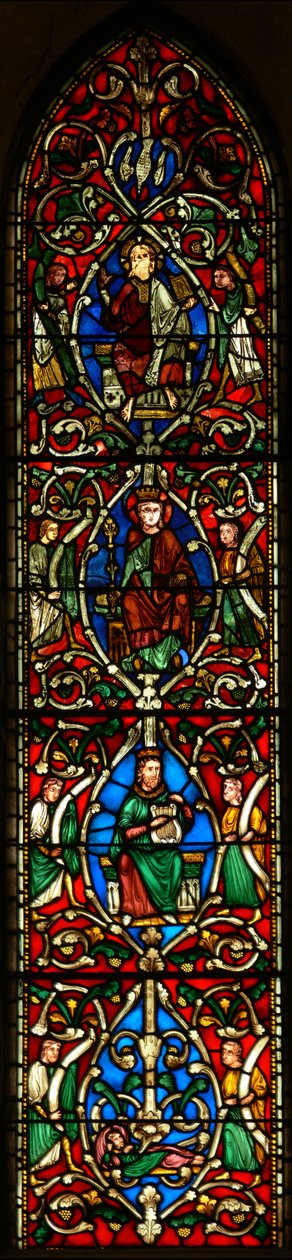 The East window depicting the Tree of Jesse by English School