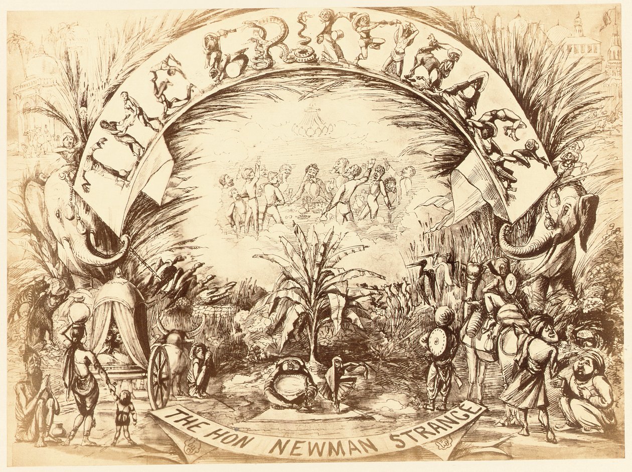 The Griffinage, the Hon. Newman Strange, page from The Delhi Sketchbook, 1850-54 by English School