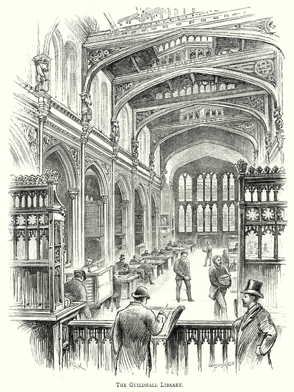The Guildhall Library by English School