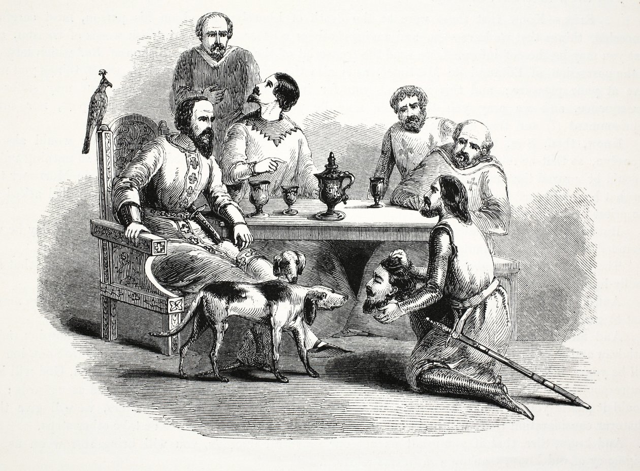 The Head of Llewelyn Brought to Edward at Conway Castle by English School