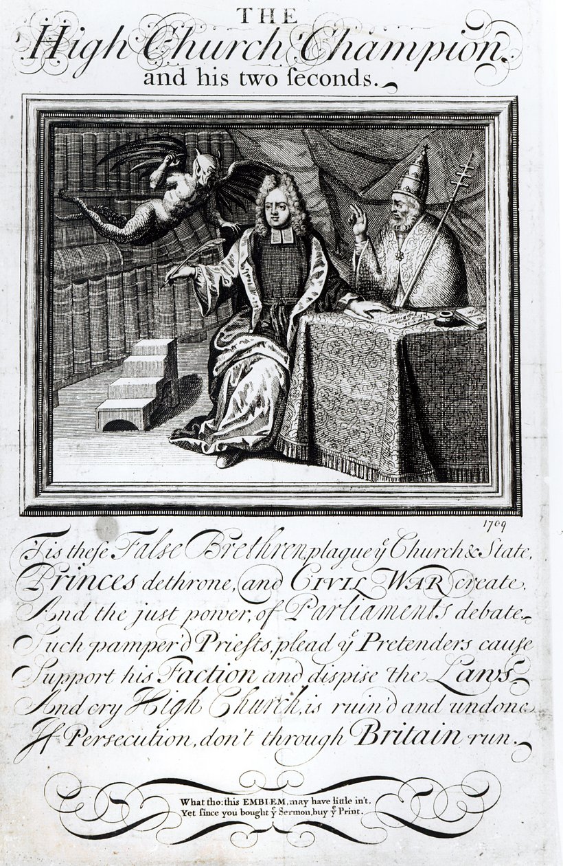 The High Church Champion and his Two Seconds by English School