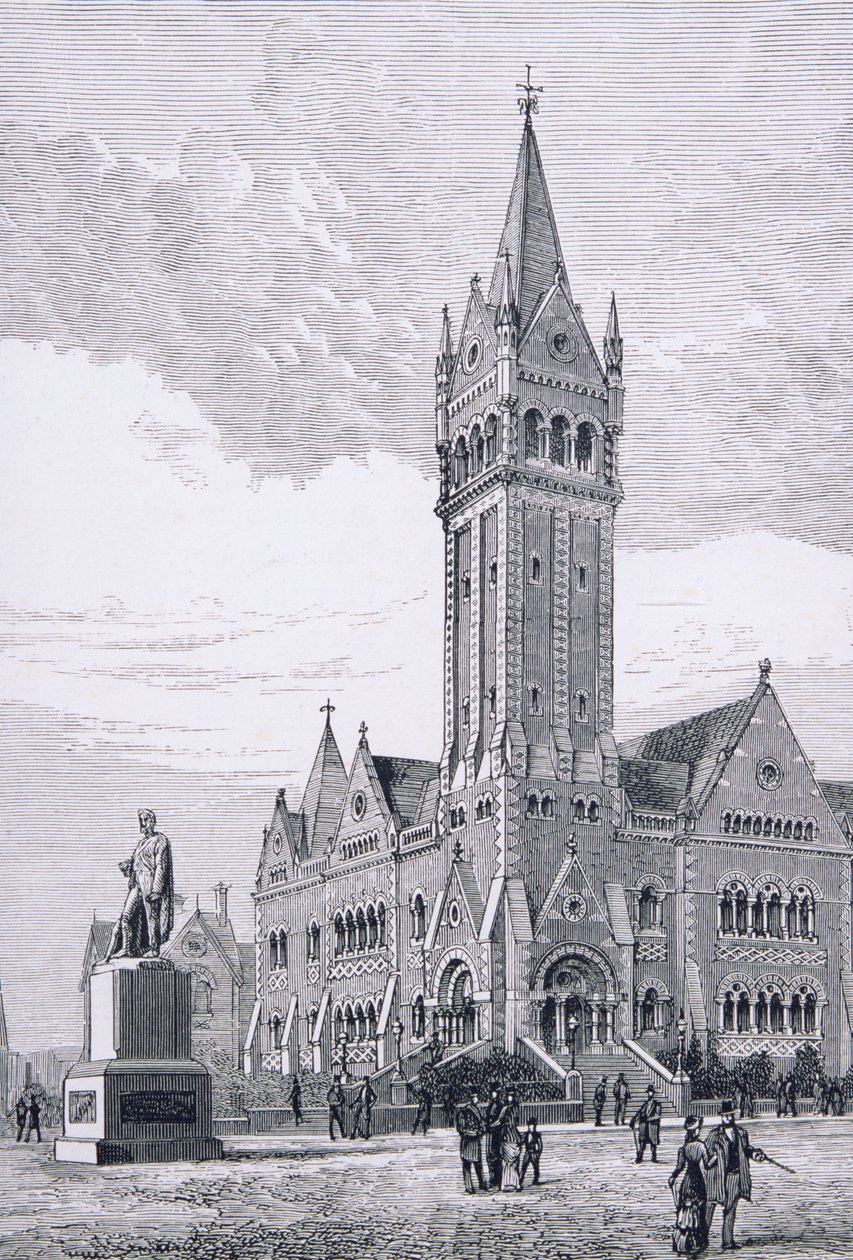The Independent Church, Collins Street, Melbourne, Australia, from Australian Pictures, pub. by The Religious Tract Society, 1886 by English School