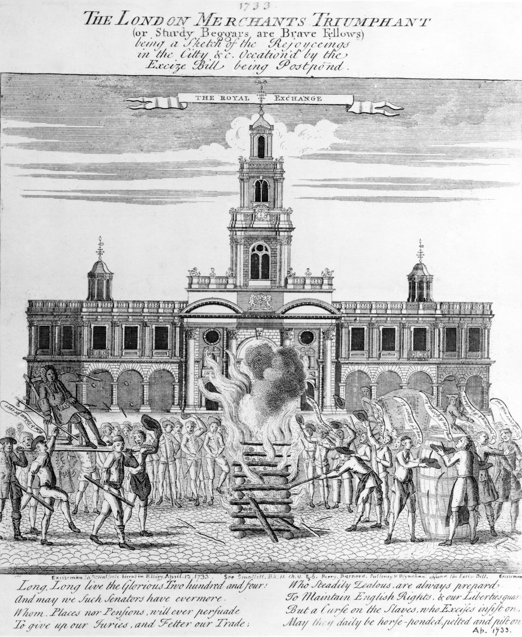 The London Merchants Triumphant, 1733 by English School
