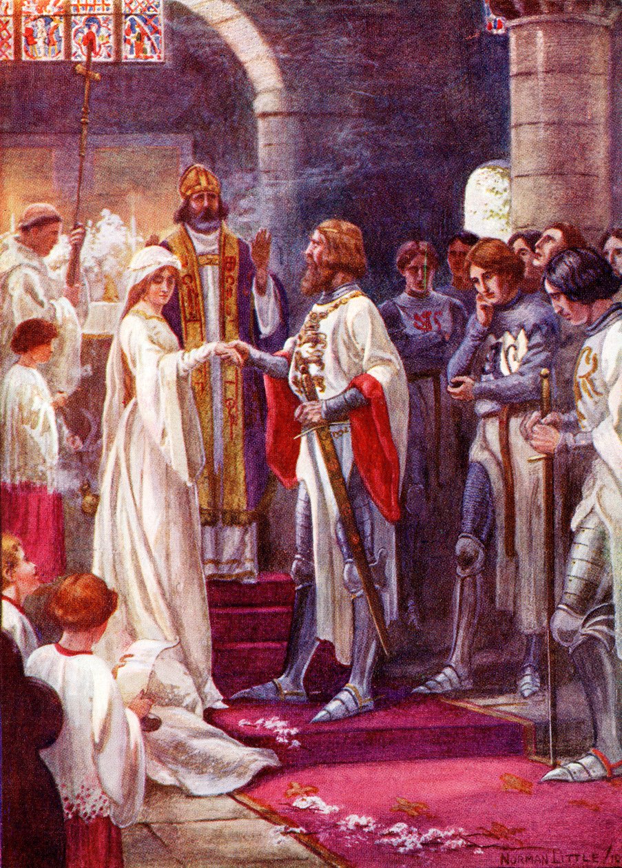 King Arthur Og Guinevere Maleri King Arthur And Guinevere Before Body