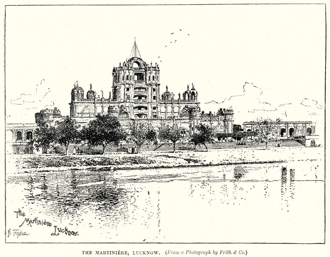 The Martiniere, Lucknow (engraving) by English School
