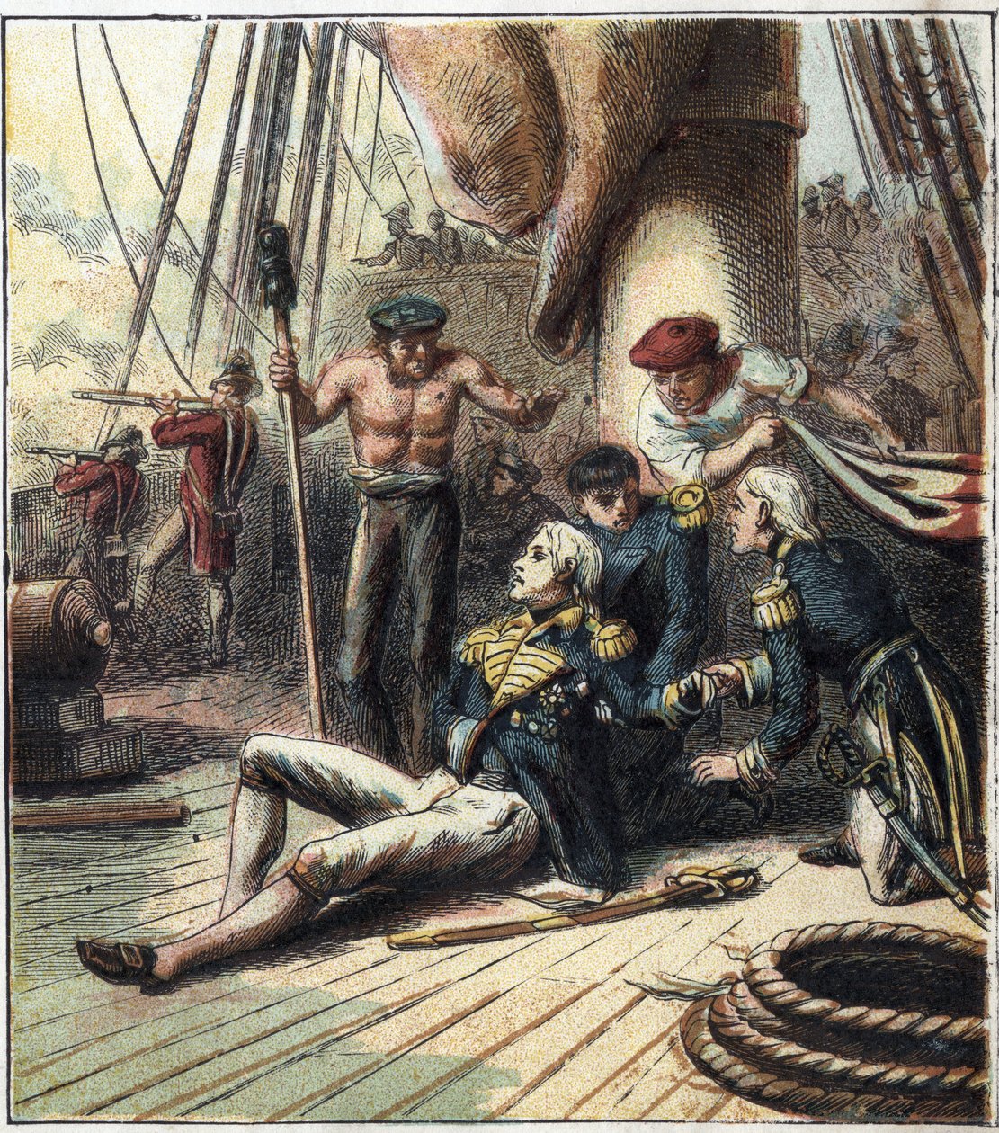 The Battle of Trafalgar by English School