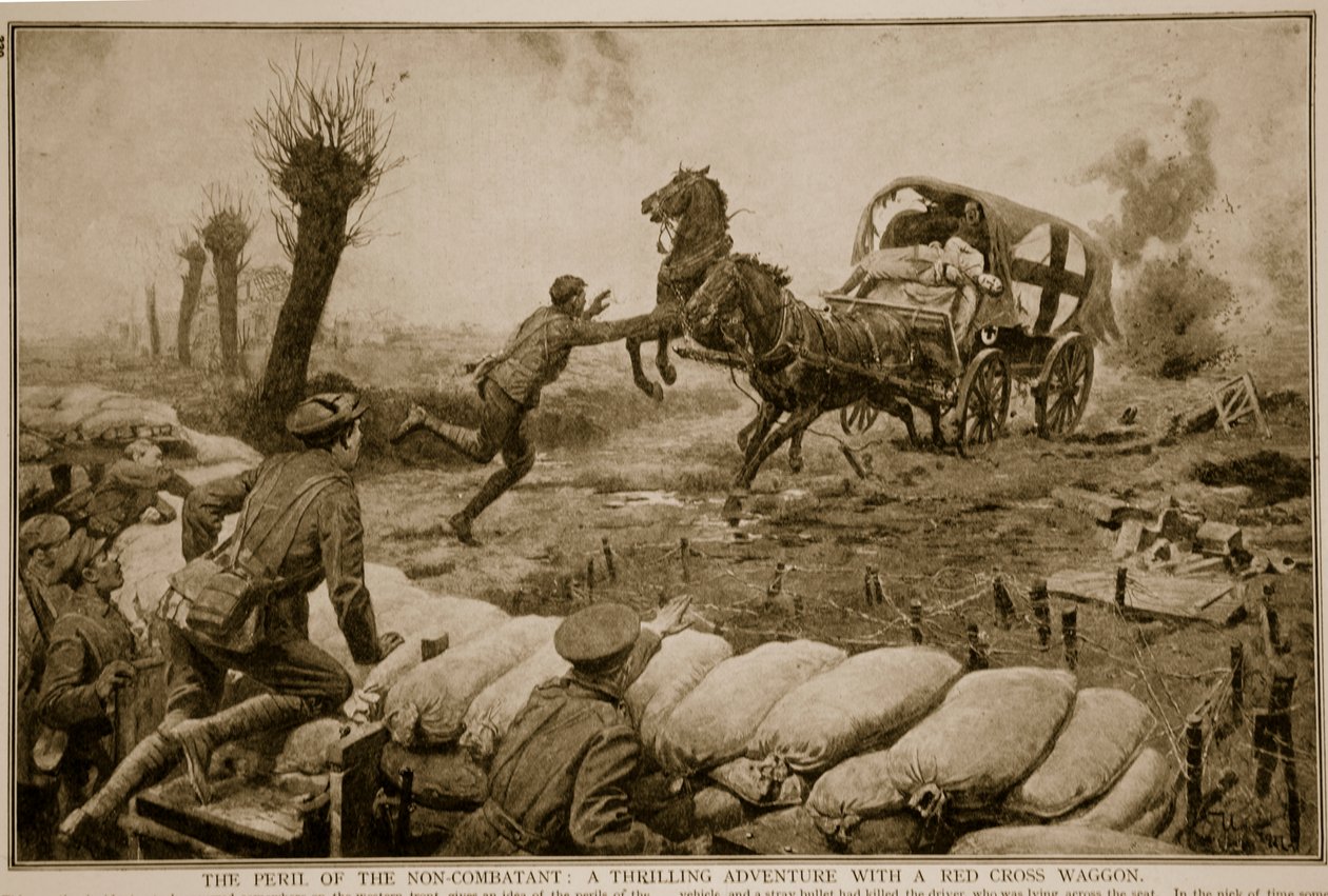 The Peril of the Non-Combatant: A Thrilling Adventure with a Red Cross Wagon, 1914-19 by English School