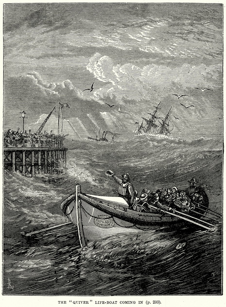 The "Quiver" Life-Boat Coming In by English School