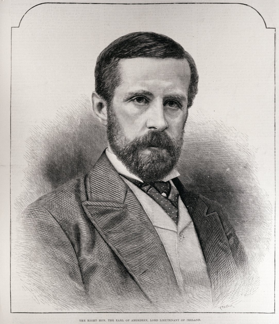 The Right Hon. The Earl of Aberdeen, Lord Lieutenant of Ireland, engraved by R. Taylor, from 