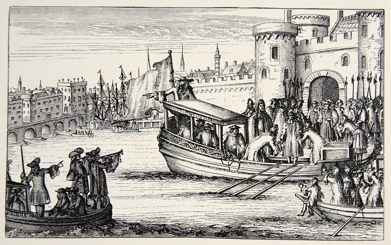 The Seven Bishops returning from the Tower, 1688 by English School