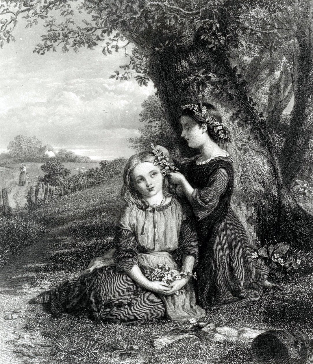 The Sisters, published in the Art Journal, engraved by C. Cousen by English School