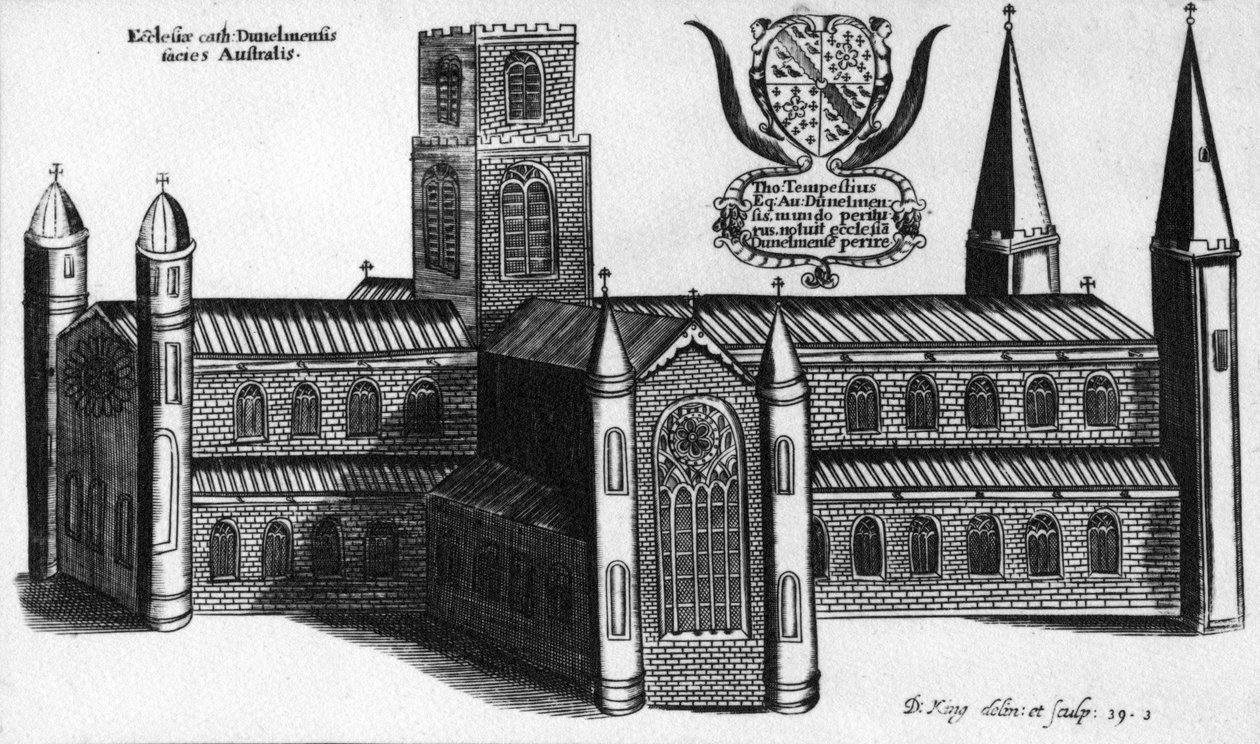 The Southern Exterior of Durham Cathedral, 1660 by English School