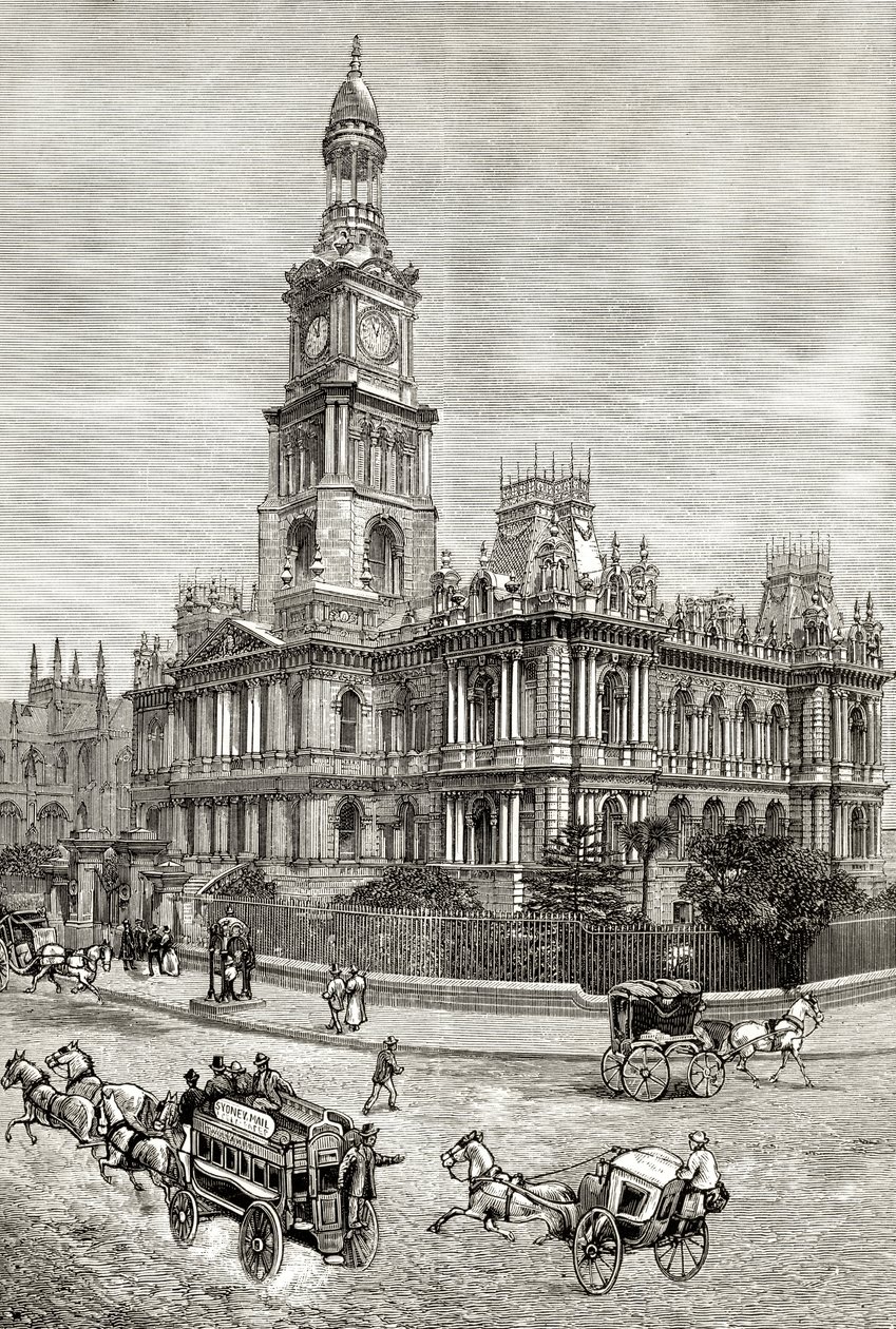 The Town Hall, Sydney, c.1880, from 