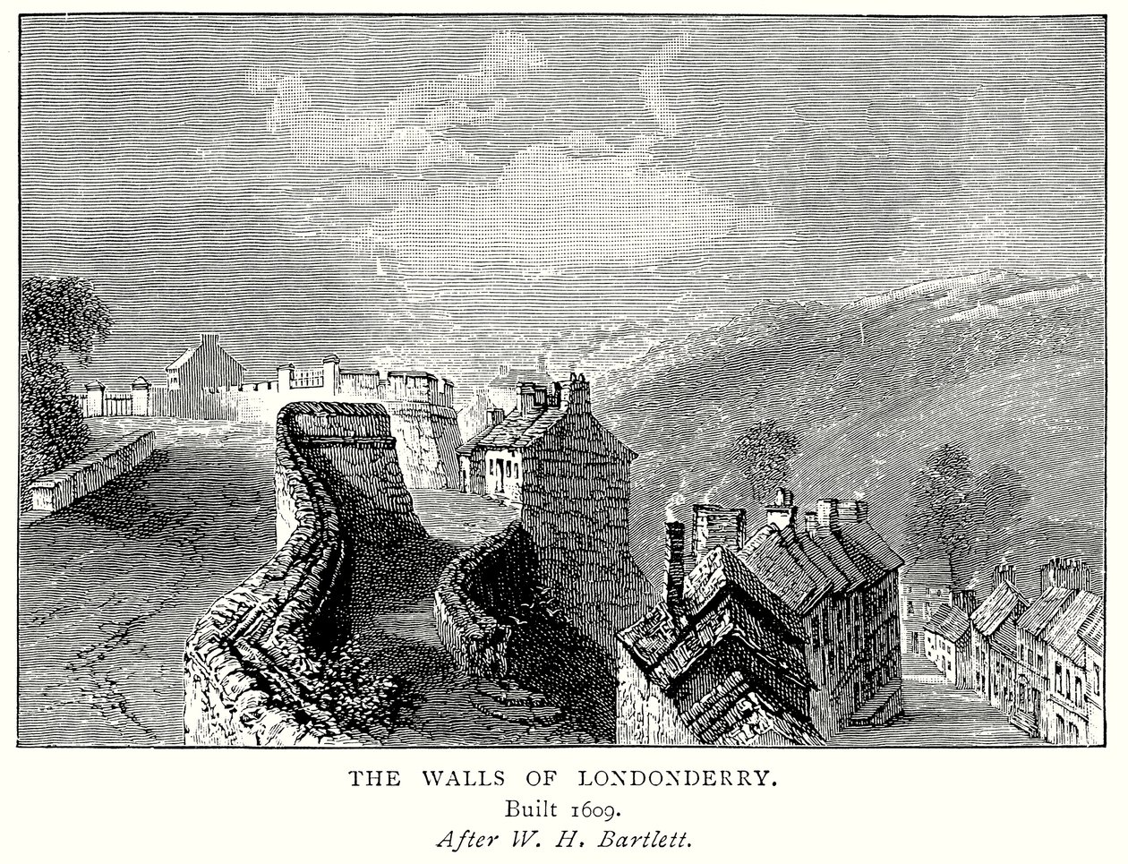 The Walls of Londonderry by English School