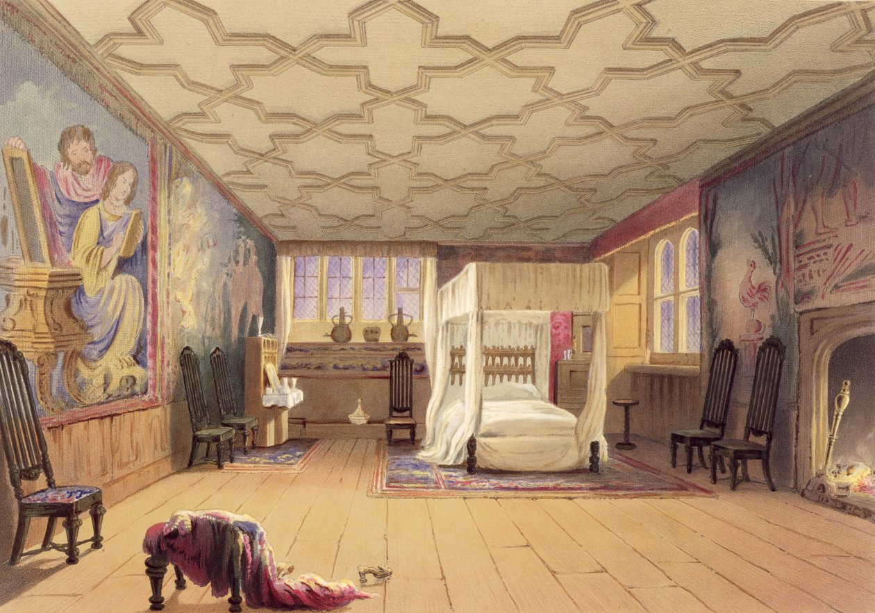 The White Room, Cotehele House, c.1830-40 by English School