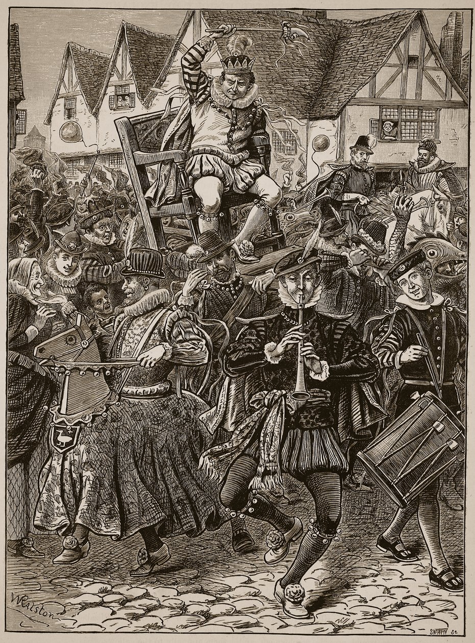 The Frolic of My Lord of Misrule, Illustration from Cassell