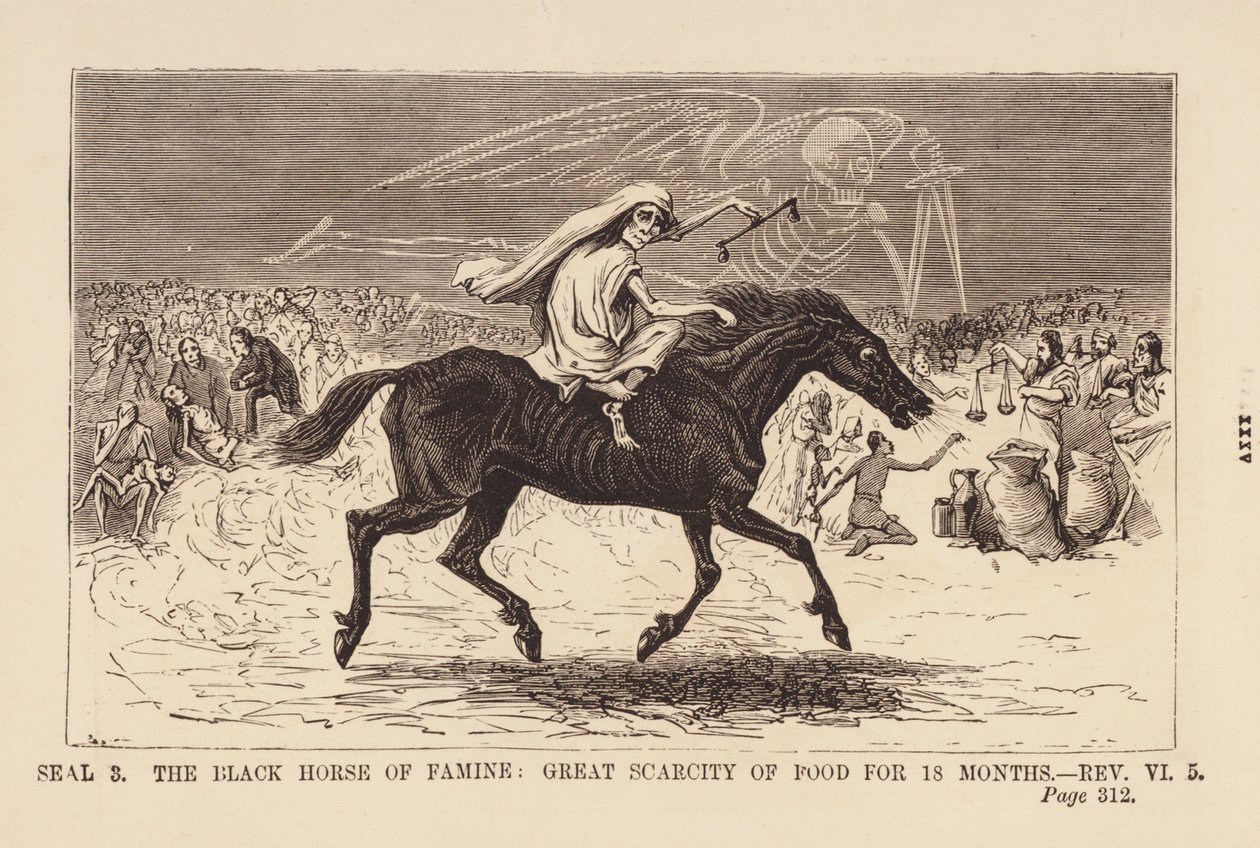 Third Seal, Black Horse of Famine by English School