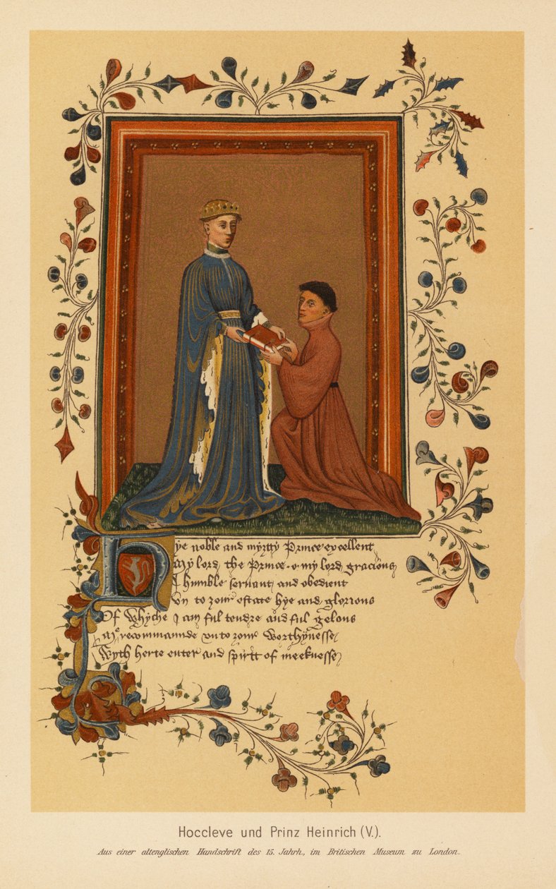 Thomas Hoccleve and Henry V by English School